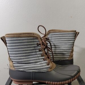 Women's Size 10 Stylish Striped Marley Lilly Ankle Boots